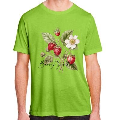 Summer Flower Strawberries Nature Lover Floral Wildflower Adult ChromaSoft Performance T-Shirt