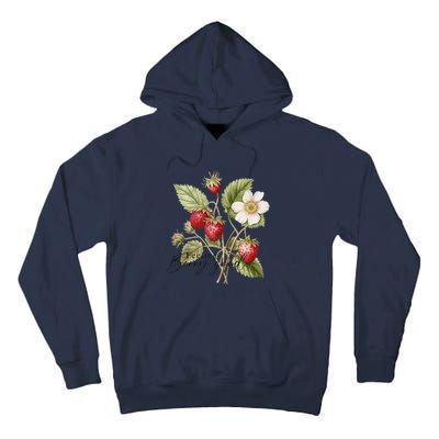 Summer Flower Strawberries Nature Lover Floral Wildflower Tall Hoodie