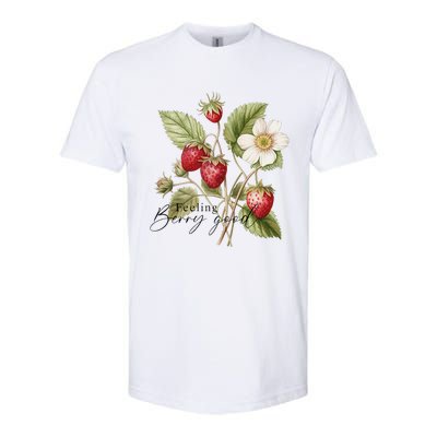 Summer Flower Strawberries Nature Lover Floral Wildflower Softstyle® CVC T-Shirt