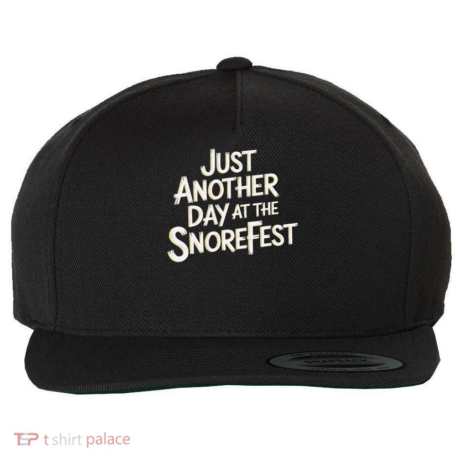 Snorefest Funny Student Teacher Boss Work Event Office Wool Snapback Cap