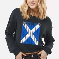 Scotland Flag Cropped Pullover Crew
