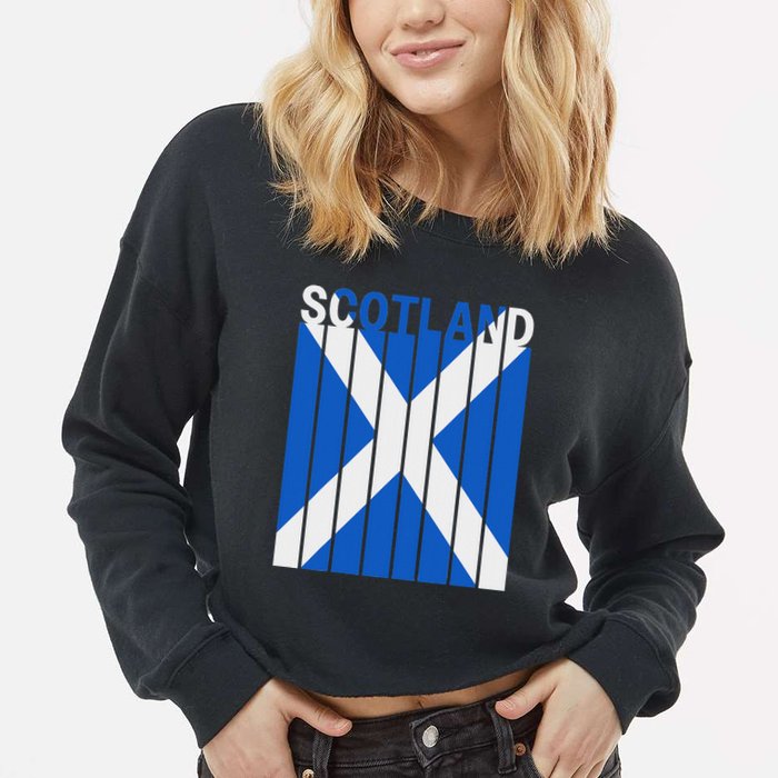 Scotland Flag Cropped Pullover Crew