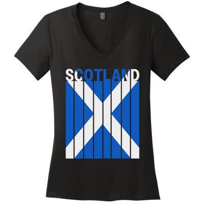 Scotland Flag Women's V-Neck T-Shirt