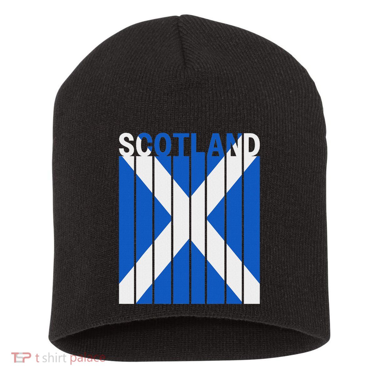 Scotland Flag Short Acrylic Beanie