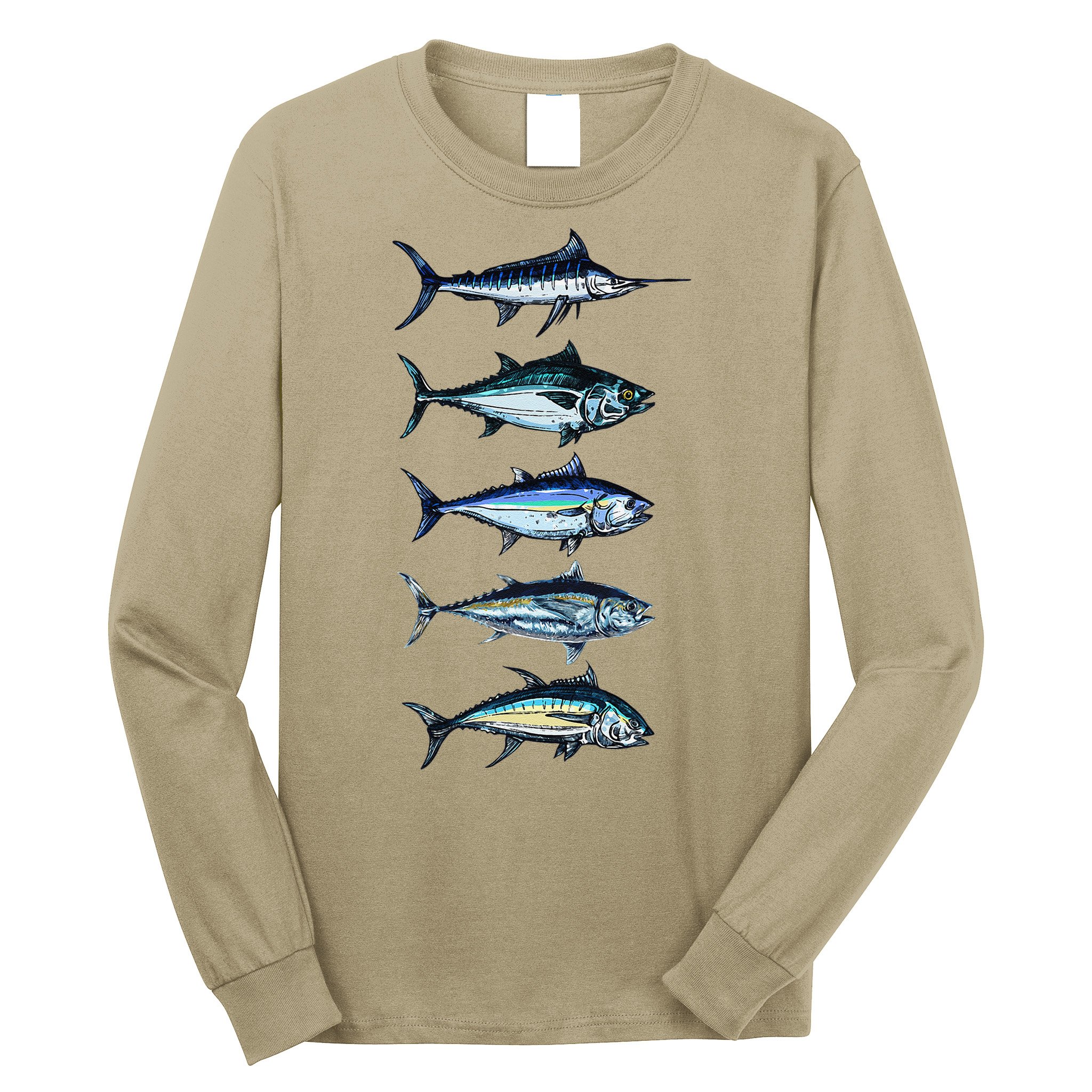 Saltwater Fish Species Swordfish Fishing Camping Hunting Long Sleeve Shirt