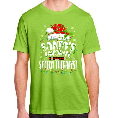 Santa Favorite Speech Therapist Christmas Speech Therapy Gift Adult ChromaSoft Performance T-Shirt