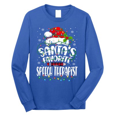 Santa Favorite Speech Therapist Christmas Speech Therapy Gift Long Sleeve Shirt