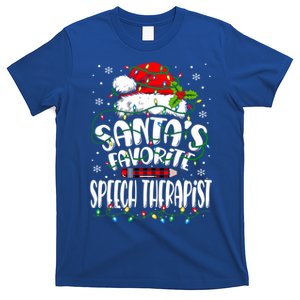 Santa Favorite Speech Therapist Christmas Speech Therapy Gift T-Shirt