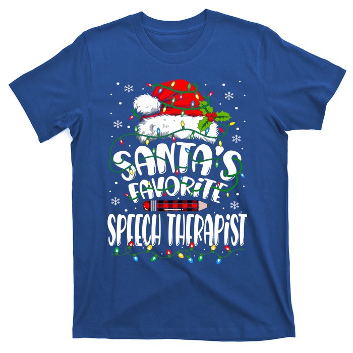 Santa Favorite Speech Therapist Christmas Speech Therapy Gift T-Shirt