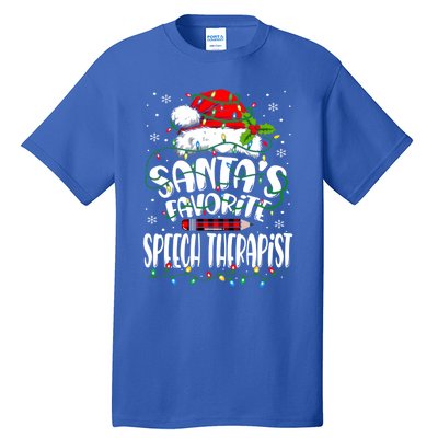 Santa Favorite Speech Therapist Christmas Speech Therapy Gift Tall T-Shirt