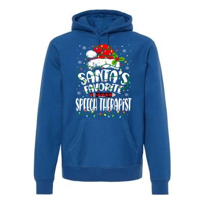 Santa Favorite Speech Therapist Christmas Speech Therapy Gift Premium Hoodie