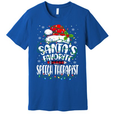 Santa Favorite Speech Therapist Christmas Speech Therapy Gift Premium T-Shirt