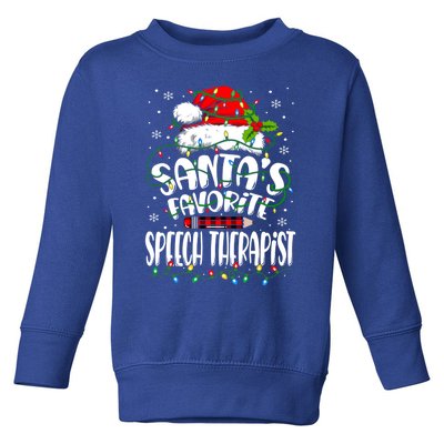 Santa Favorite Speech Therapist Christmas Speech Therapy Gift Toddler Sweatshirt