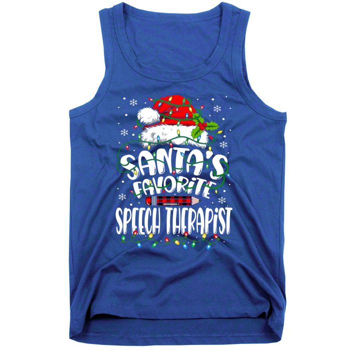 Santa Favorite Speech Therapist Christmas Speech Therapy Gift Tank Top