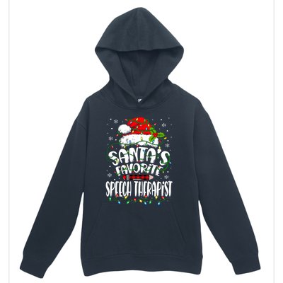 Santa Favorite Speech Therapist Christmas Speech Therapy Gift Urban Pullover Hoodie