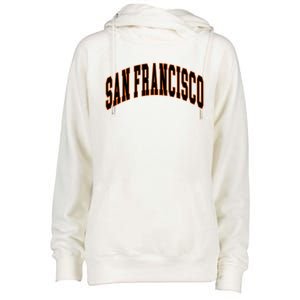 San Francisco Womens Funnel Neck Pullover Hood