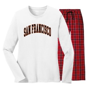 San Francisco Women's Long Sleeve Flannel Pajama Set 