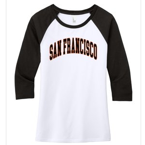 San Francisco Women's Tri-Blend 3/4-Sleeve Raglan Shirt