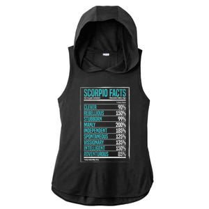 Scorpio Facts Star Sign Fact Zodiac Gifgift Astrology Gift Ladies PosiCharge Tri-Blend Wicking Draft Hoodie Tank