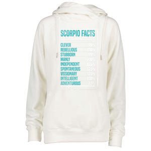 Scorpio Facts Star Sign Fact Zodiac Gifgift Astrology Gift Womens Funnel Neck Pullover Hood