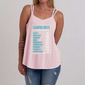 Scorpio Facts Star Sign Fact Zodiac Gifgift Astrology Gift Women's Strappy Tank