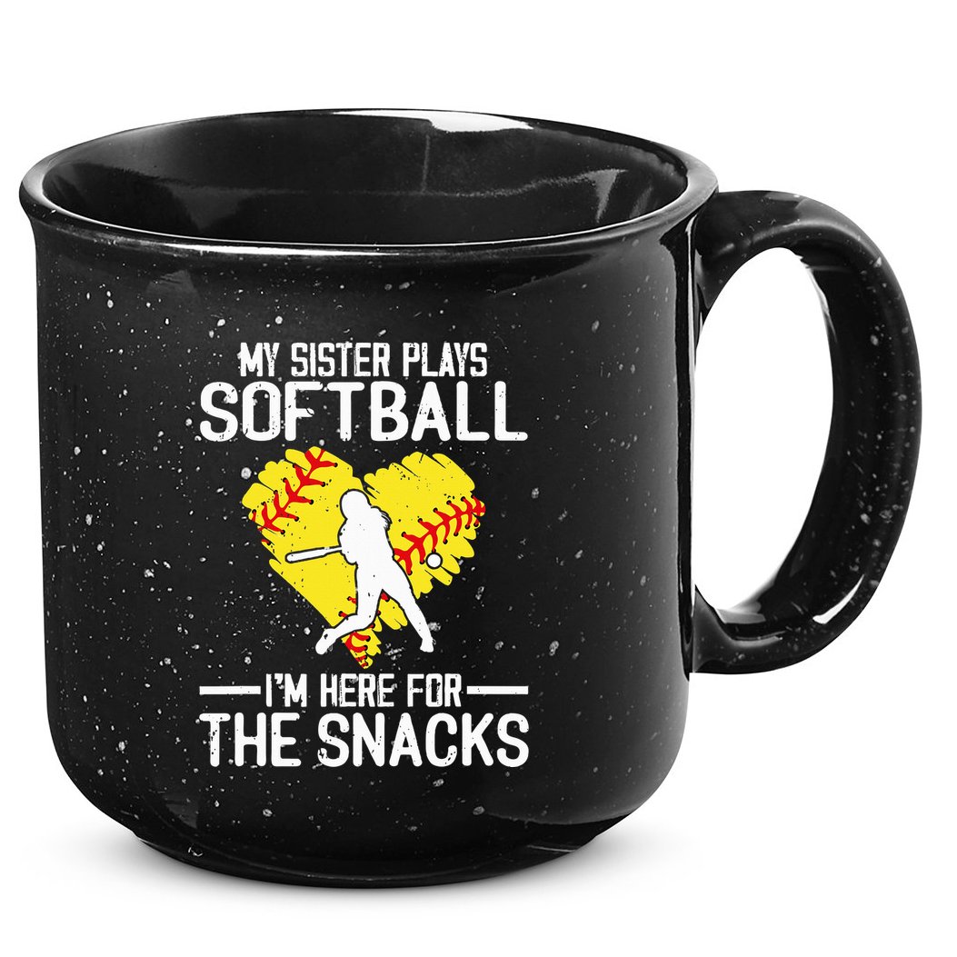 Softball Funny Sassy Sport Player For Soft Ball Girl Women 15oz Campfire Ceramic Mug