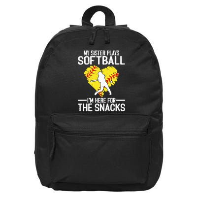 Softball Funny Sassy Sport Player For Soft Ball Girl Women 16 in Basic Backpack