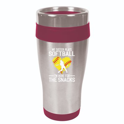 Softball Funny Sassy Sport Player For Soft Ball Girl Women 16oz Travel Tumbler