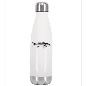 Striper Fishing Striped Bass Lucky Fishing Stainless Steel Insulated Water Bottle