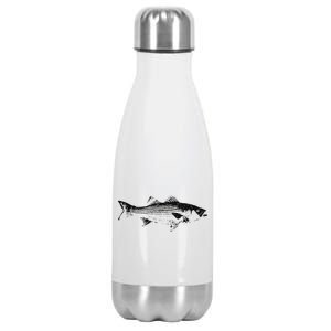 Striper Fishing Striped Bass Lucky Fishing Stainless Steel Insulated Water Bottle