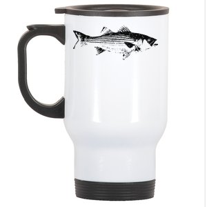 Striper Fishing Striped Bass Lucky Fishing Stainless Steel Travel Mug