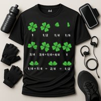 Shamrock Fraction St PatrickS Day Math Boy Cooling Performance Crew T-Shirt