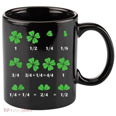 Shamrock Fraction St PatrickS Day Math Boy 11oz C Handle Ceramic Mug