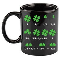 Shamrock Fraction St PatrickS Day Math Boy 11oz C Handle Ceramic Mug