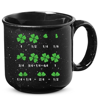 Shamrock Fraction St PatrickS Day Math Boy 15oz Campfire Ceramic Mug