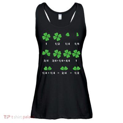 Shamrock Fraction St PatrickS Day Math Boy Ladies Essential Flowy Tank