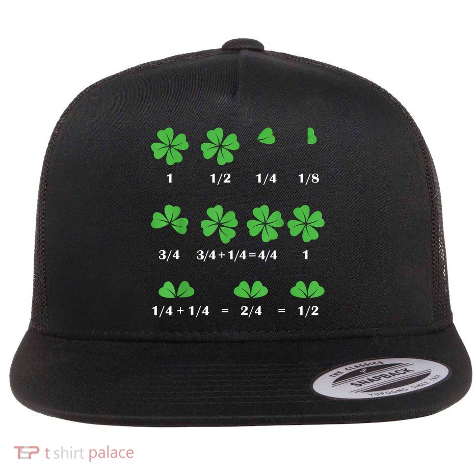 Shamrock Fraction St PatrickS Day Math Boy Flatbill Hat
