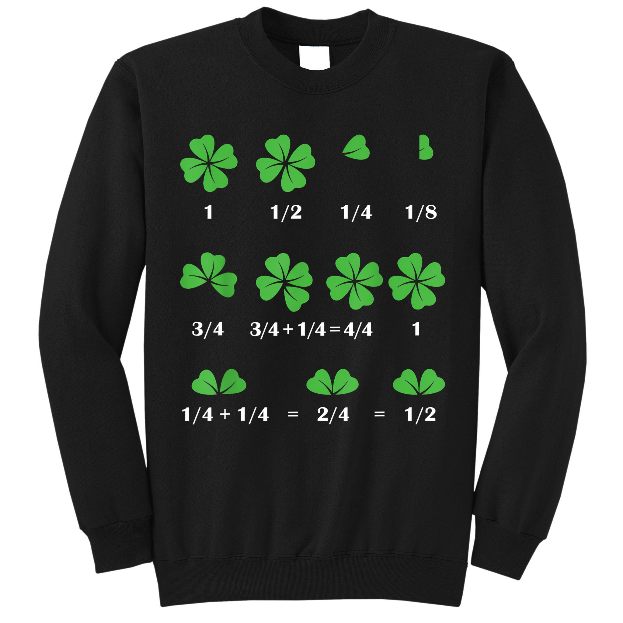 Shamrock Fraction St PatrickS Day Math Boy Tall Sweatshirt