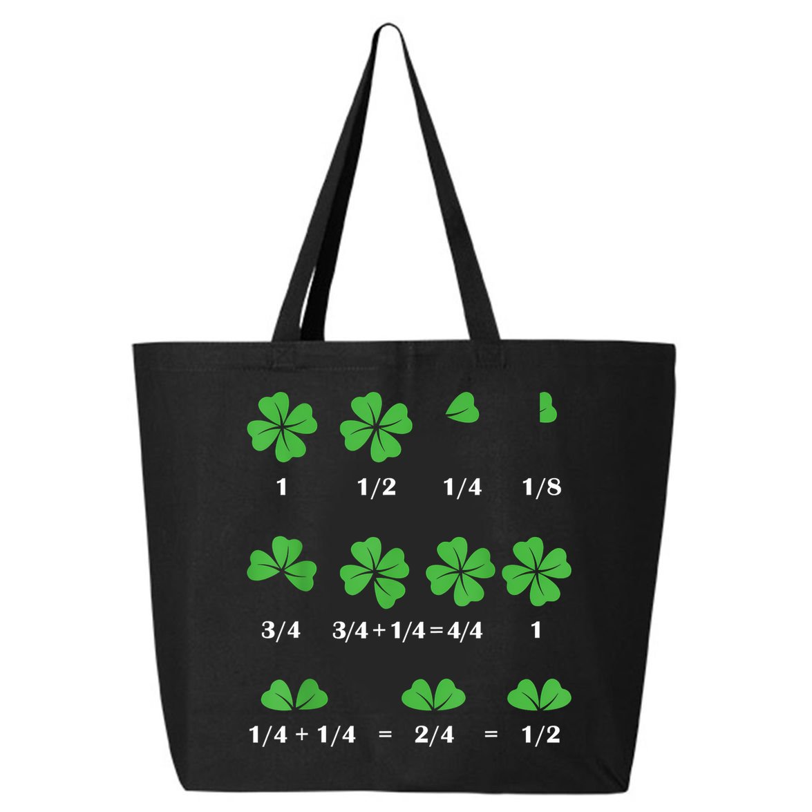 Shamrock Fraction St PatrickS Day Math Boy 25L Jumbo Tote