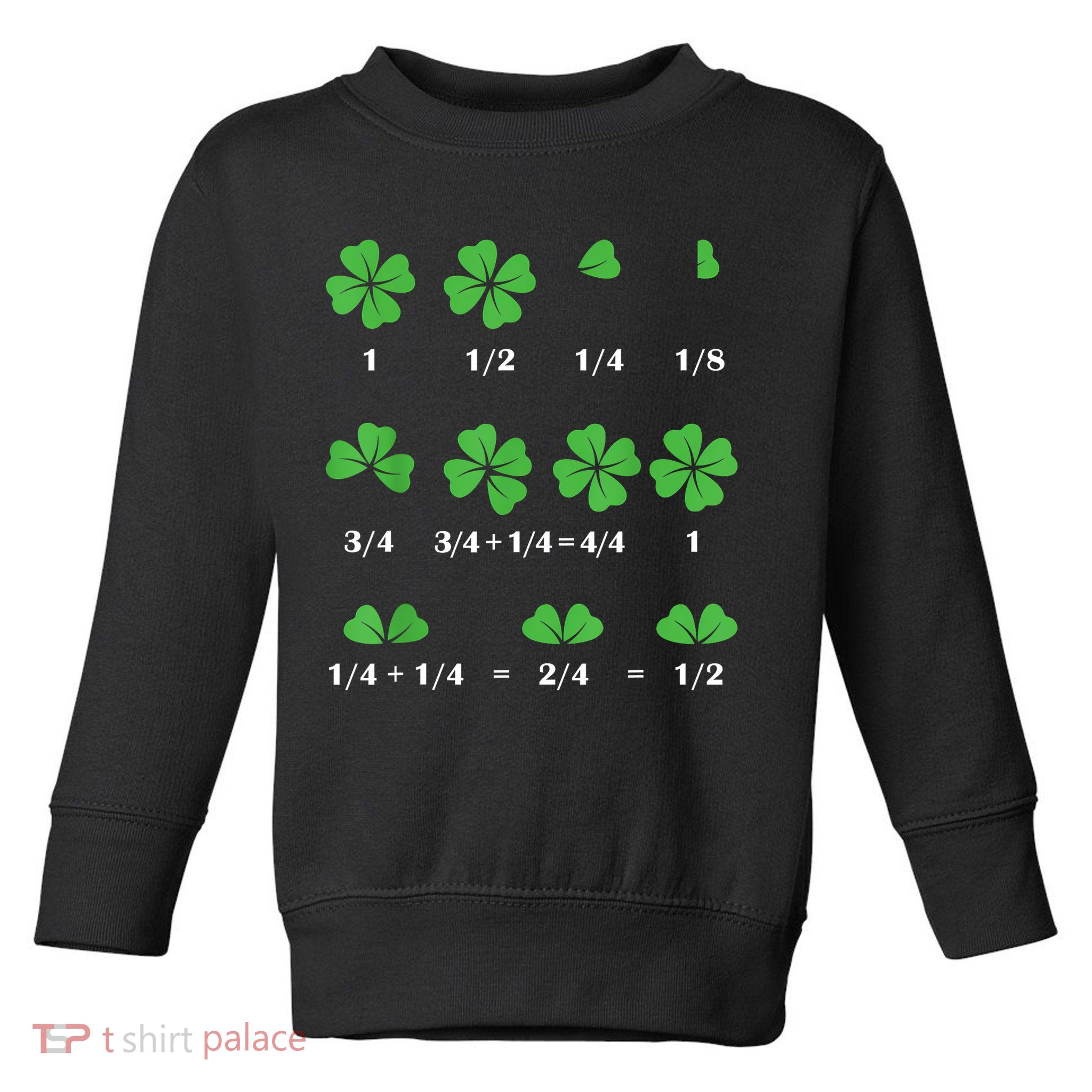 Shamrock Fraction St PatrickS Day Math Boy Toddler Sweatshirt
