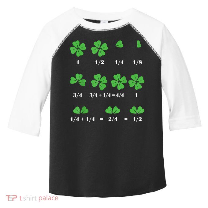 Shamrock Fraction St PatrickS Day Math Boy Toddler Fine Jersey T-Shirt
