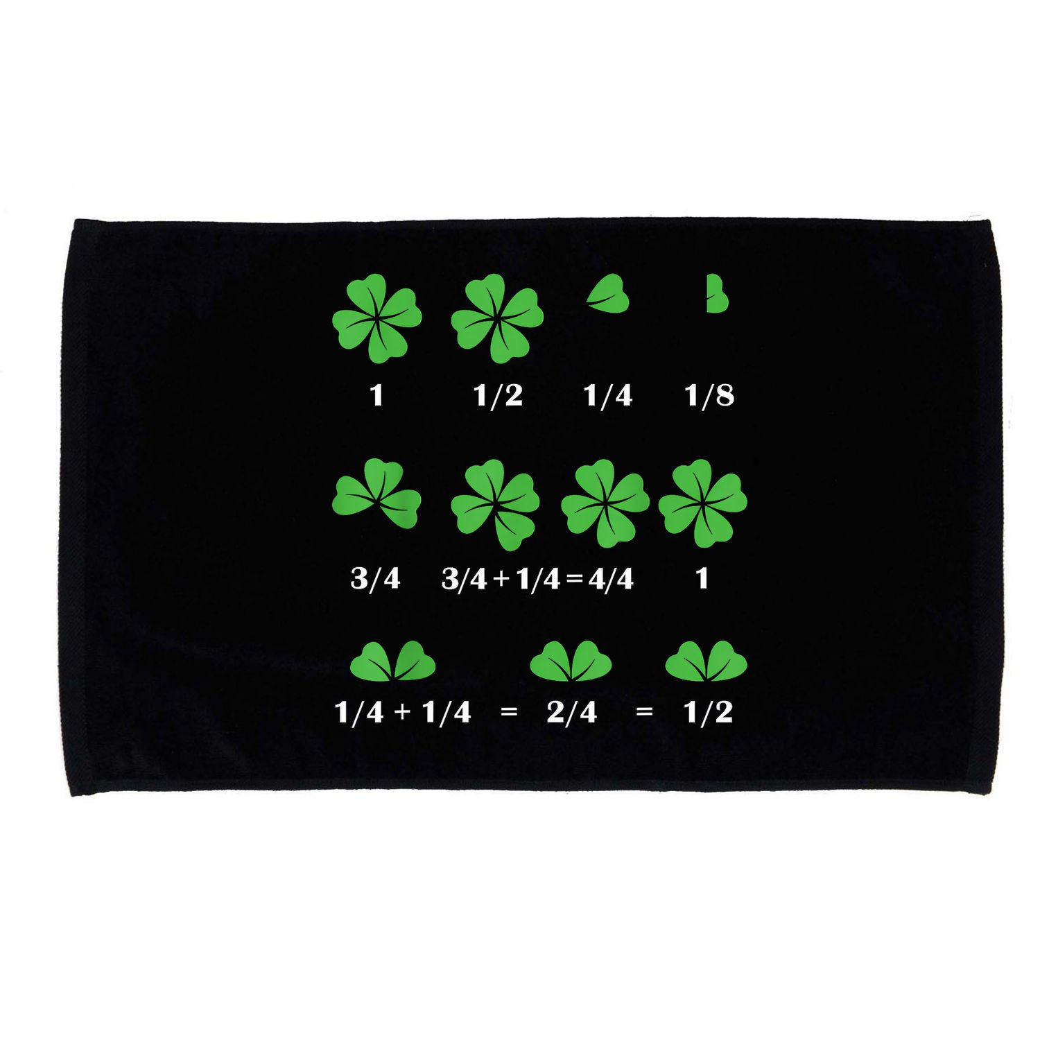 Shamrock Fraction St PatrickS Day Math Boy Microfiber Hand Towel