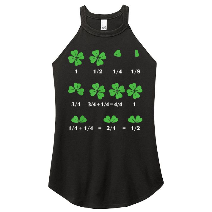 Shamrock Fraction St PatrickS Day Math Boy Women's Perfect Tri Rocker Tank