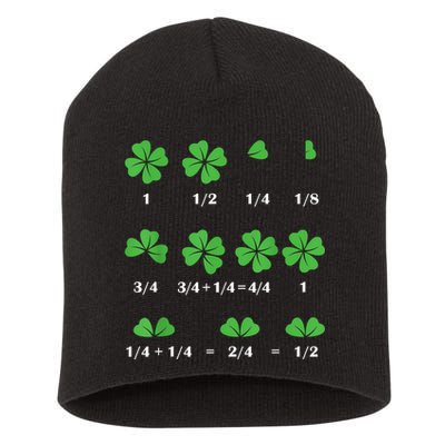 Shamrock Fraction St PatrickS Day Math Boy Short Acrylic Beanie