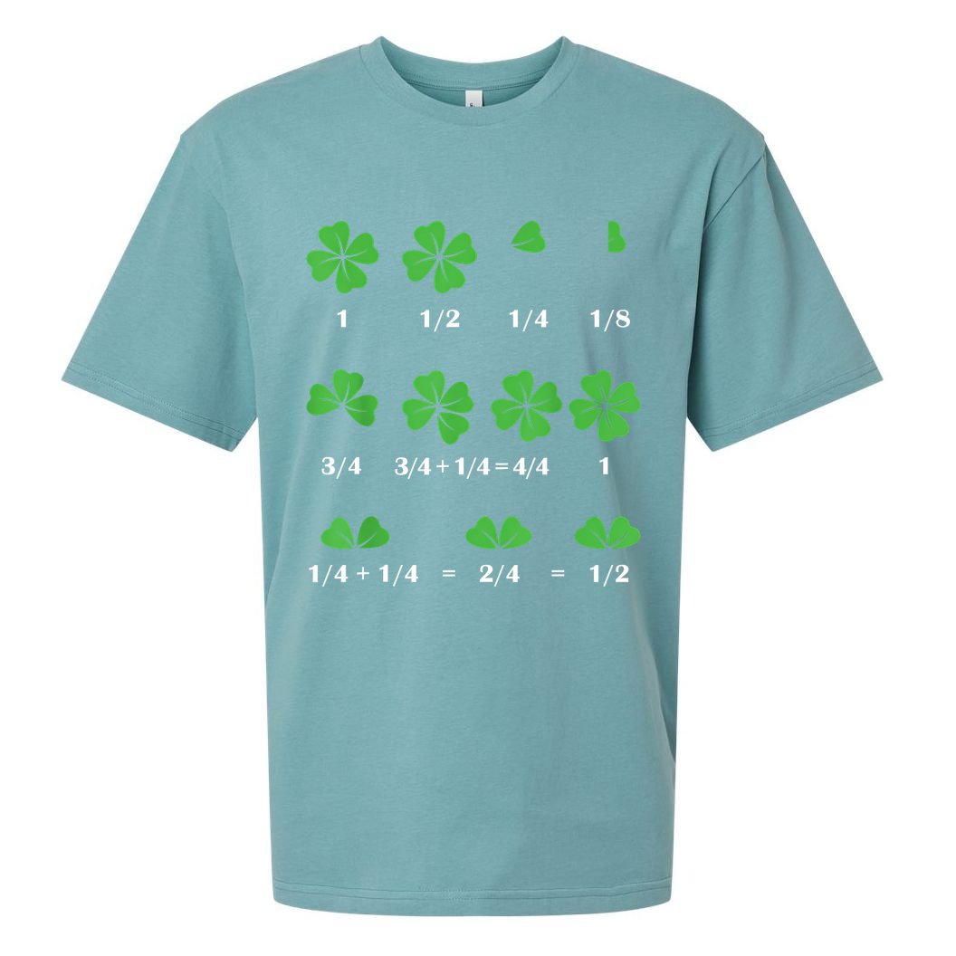 Shamrock Fraction St PatrickS Day Math Boy Sueded Cloud Jersey T-Shirt
