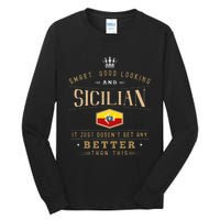 Sicily Flag Souvenirs For Sicilians Tall Long Sleeve T-Shirt