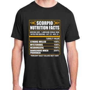 Scorpio Funny Scorpio Nutrition Facts Cute Gift Adult ChromaSoft Performance T-Shirt