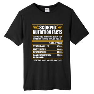 Scorpio Funny Scorpio Nutrition Facts Cute Gift Tall Fusion ChromaSoft Performance T-Shirt