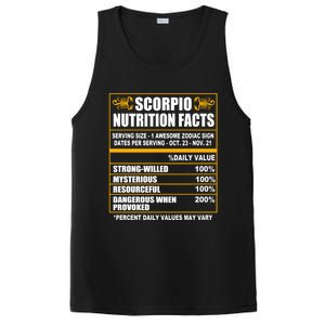 Scorpio Funny Scorpio Nutrition Facts Cute Gift PosiCharge Competitor Tank