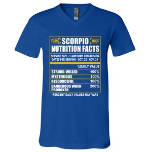 Scorpio Funny Scorpio Nutrition Facts Cute Gift V-Neck T-Shirt